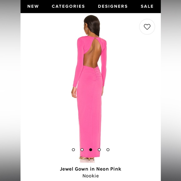 Nookie Dresses Nookie Jewel Gown In Neon Pinkperfect For A